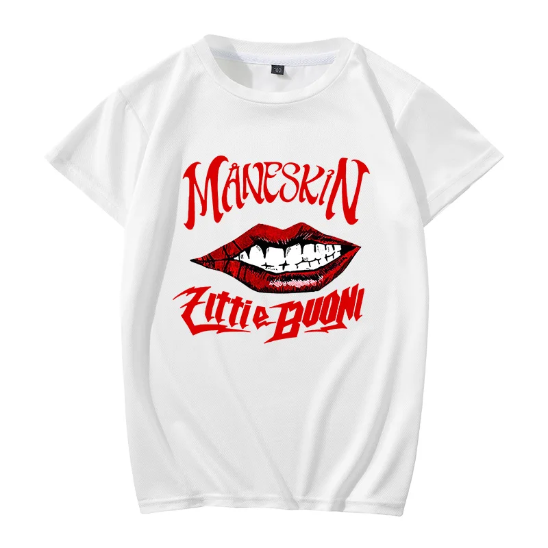 

Maneskin T Shirt 2021 New Summer Fashion Men Casual Hip Hop T-shirt Hot Male Harajuku Kawaii Tee Shirt Tshirts 100% Cotton