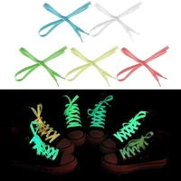 new 1pair luminous shoelaces fluorescent shoelace sneakers shoelace glow in dark night glowing shoe laces shoestring
