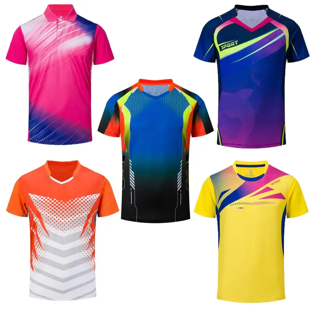 Теннисная футболка для мужчин и женщин спортивная одежда быстросохнущая