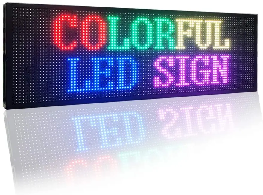 WI FI программируемый светодиодный знак полноцветный 39 &quotX14&quot P10 открытый SMD