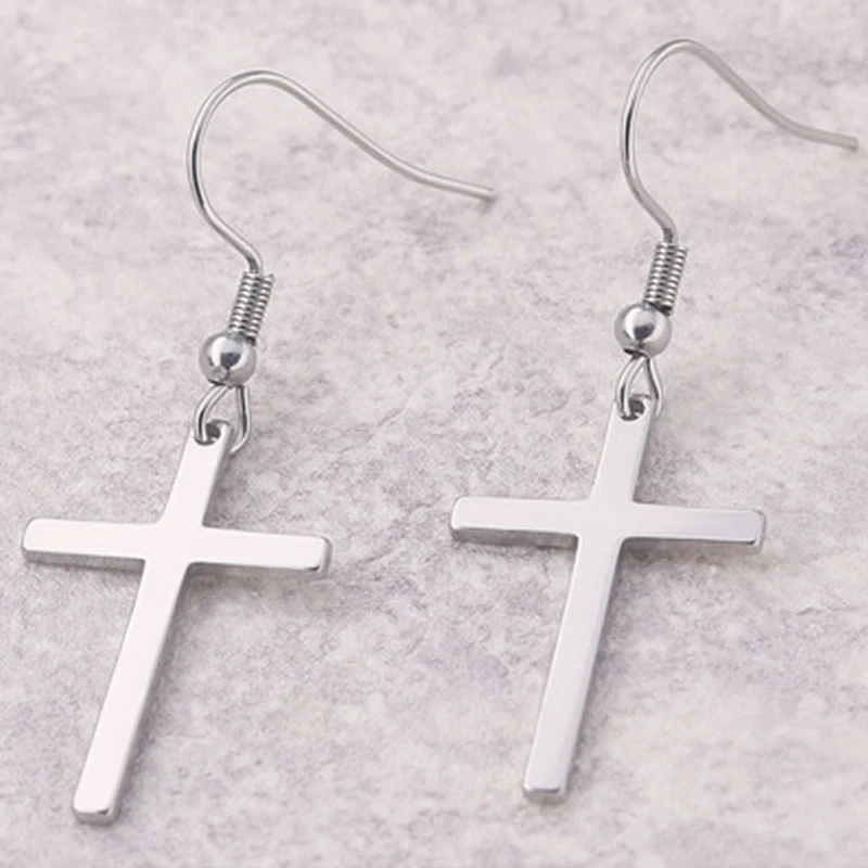 Этнические длинные серьги с большим крестом для женщин 3 цвета серьги-капли из