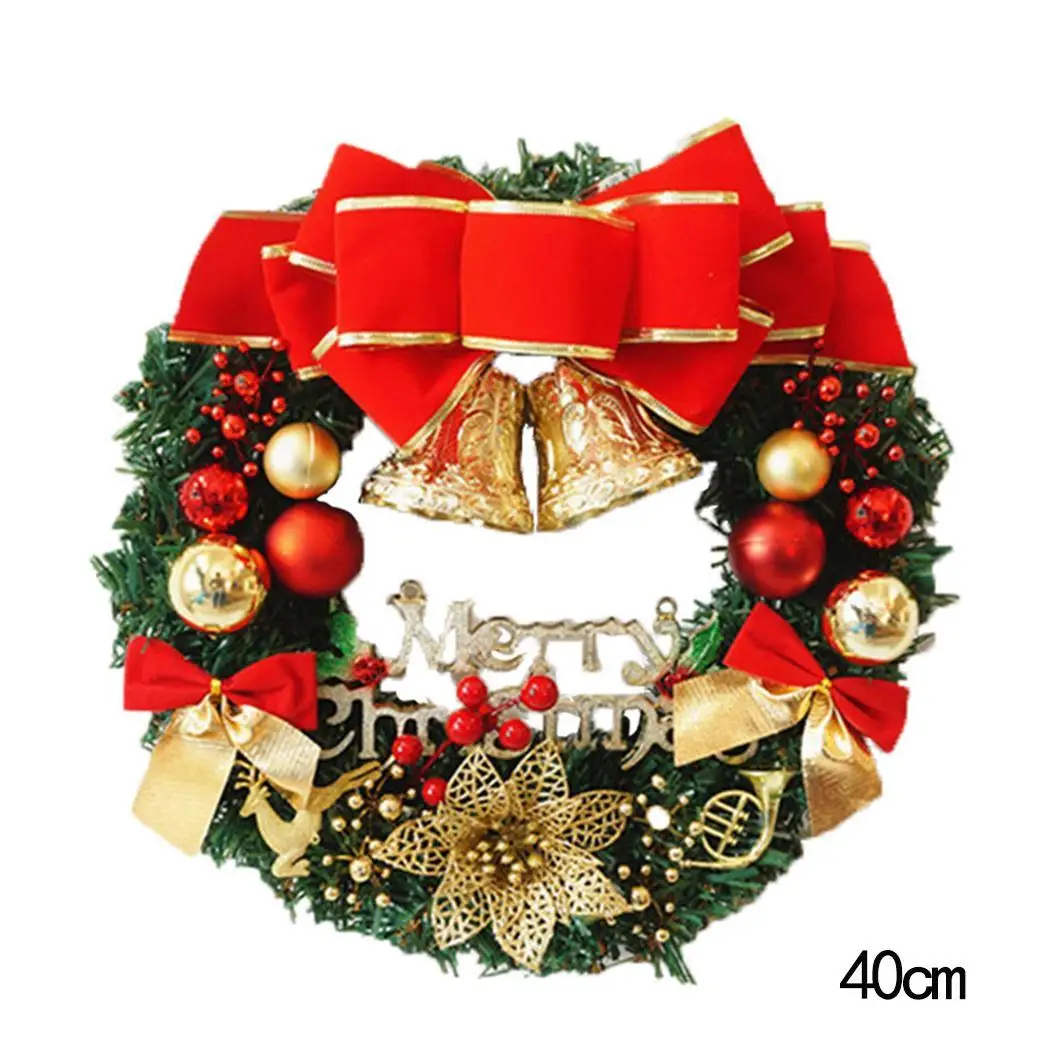 Рождество 2019 Navidad украшения Рождественские двери Висячие венки изображение