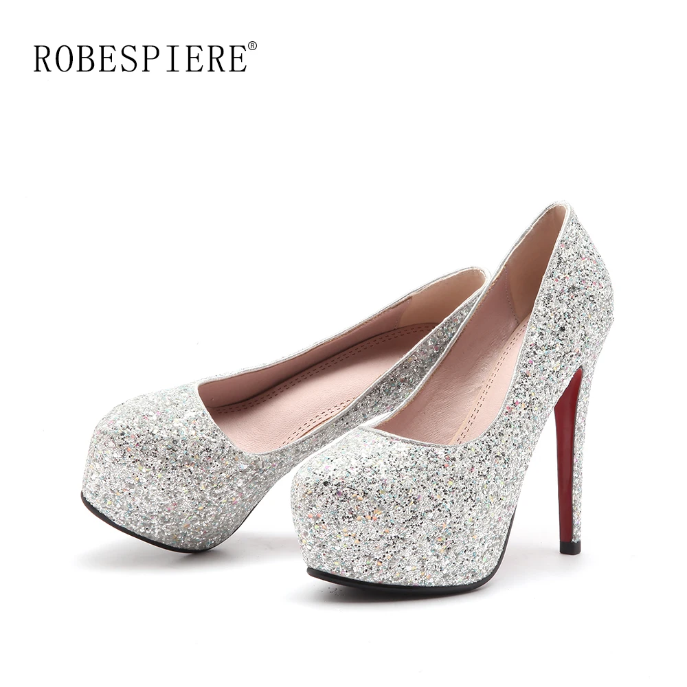 ROBESPIERE Брендовые женские вечерние свадебные туфли лодочки пикантные на платформе