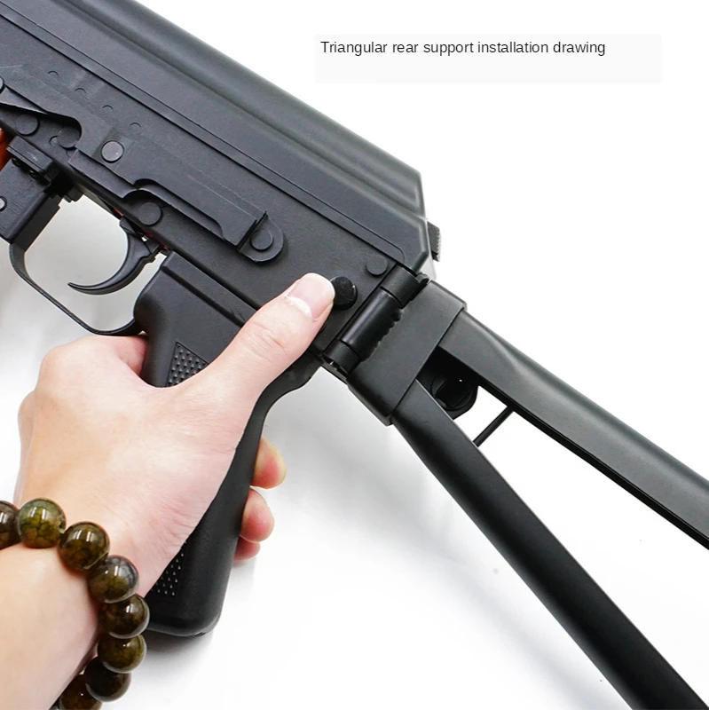 

CP AK74M 105 AKA Metal Triangle Rear Support Foldable Butt Battery Adapter Modified Water Bomb Accessories