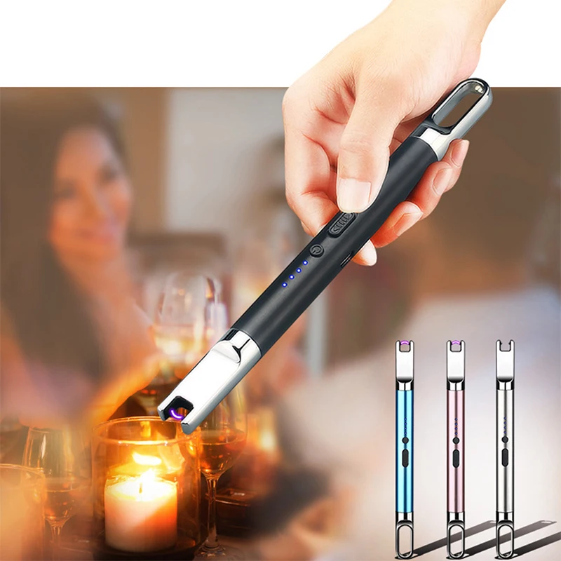 New Electronic Lighter Portable Stove ARC BBQ Windproof Plasma Pulsed Candle Flameless USB Rechargeable | Дом и сад