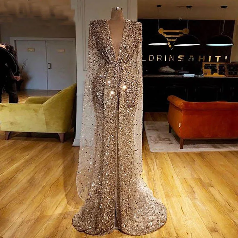 Блестящее длинное платье-Русалка с блестками выпускное платье от кутюр