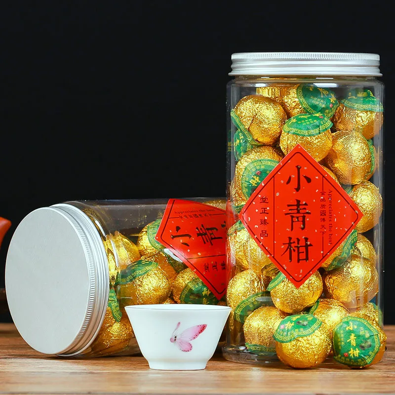 Super small green orange Puɾr tea Yunnan palace Pu super oolong ceremony canned food | Дом и сад