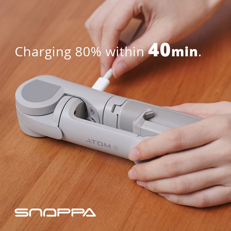Фото Snoppa ATOM 2 3-осевой ручной стабилизатор для смартфона с сумкой для переноски для iPhone, Huawei, Samsung, Xiaomi, смартфона ATOM2 №3