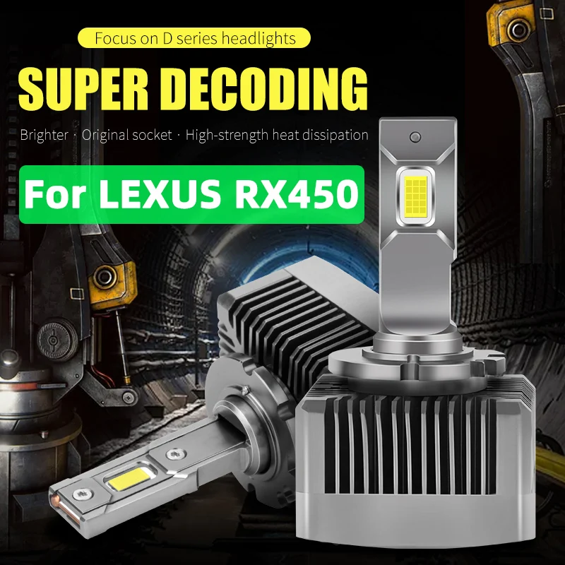 

FCCEMC 2X Customized For LEXUS RX450 55W D2S D4S Canbus Auto Bulb Daytime Run Light LED Car Lamp Auto Light Super Bright 24000LM