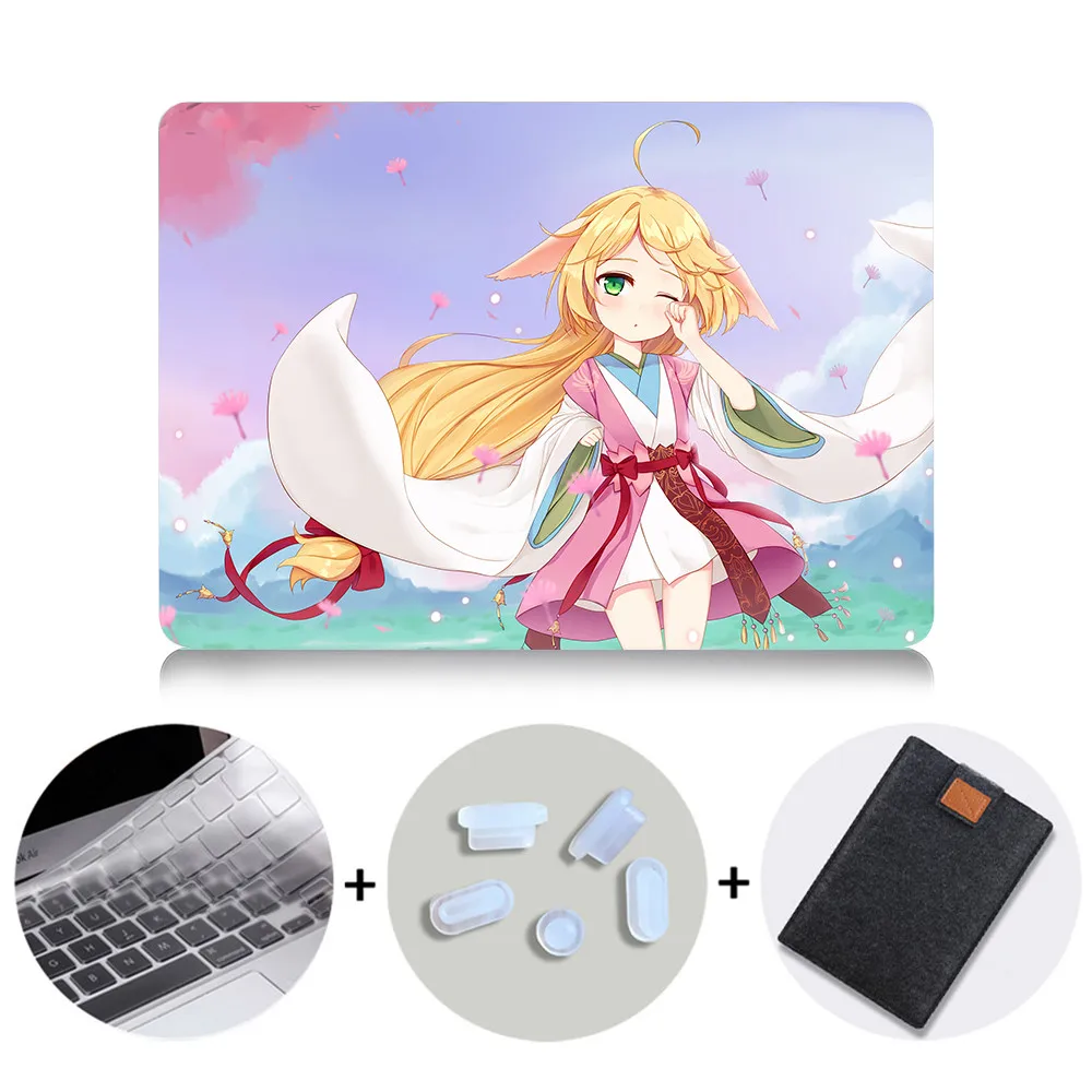 MTT милый чехол для ноутбука Macbook Air Pro retina 11, 12, 13, 15 дюймов с сенсорной панелью, мультяшный чехол с аниме, 13,3 дюймов, сумка для ноутбука - Цвет: MB15