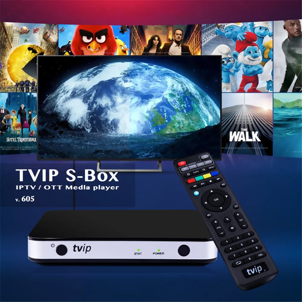 ТВ IP S Box v.605 Amlogic S905X четырехъядерный приставка linux TV 605 Смарт 1 Гб RAM 8 ROM 4K tv IP605