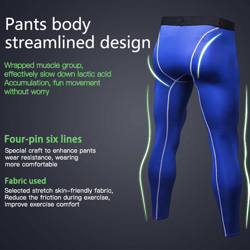 Мужские быстросохнущие брюки для бега компрессионные тренировочные колготки