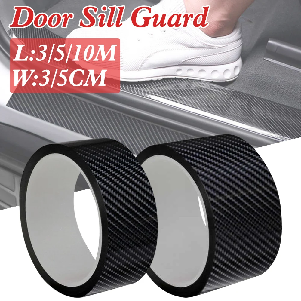 

Car Sticker Carbon Fiber Film Auto Bumper Protector Guard Universal Anti-collision Door Sill Protector Car Styling Accessories