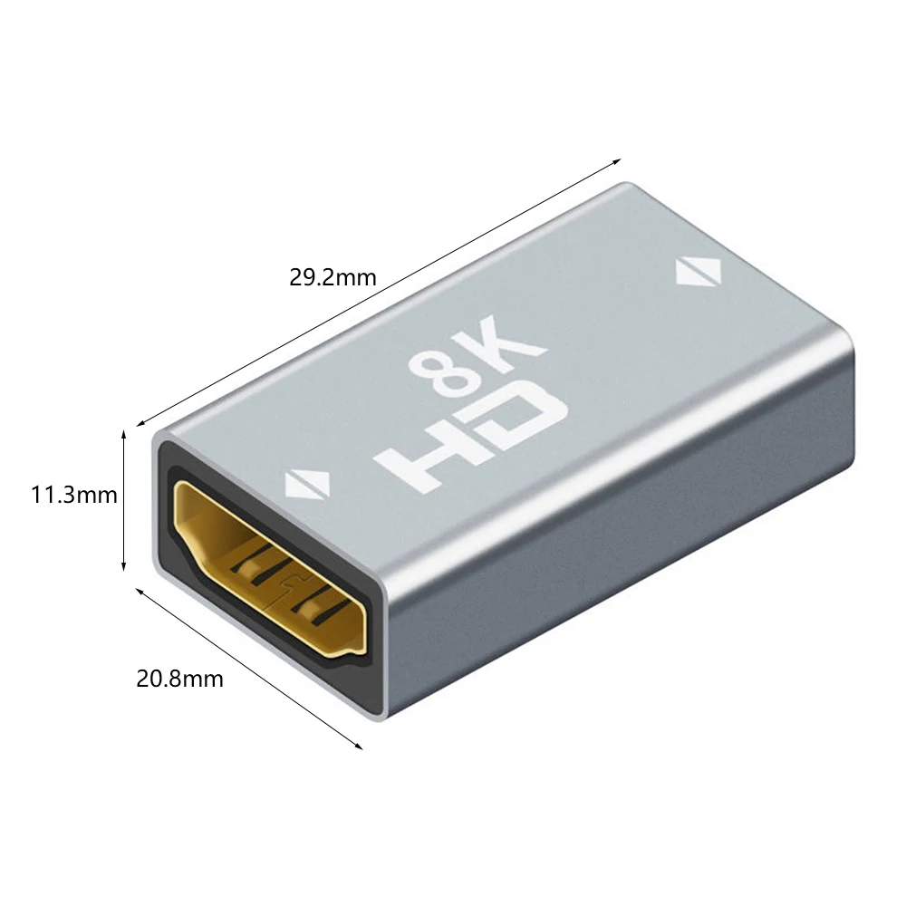 

Converter Extender HDMI-Compatible Cable Cord Extension Adapter 8K@60Hz HDMI-Compatible Female to Female for PC TV Projector