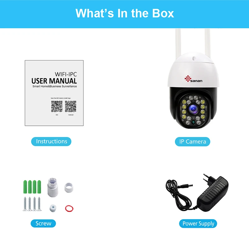 Камера видеонаблюдения FHD 3 Мп с автоматическим отслеживанием наружная