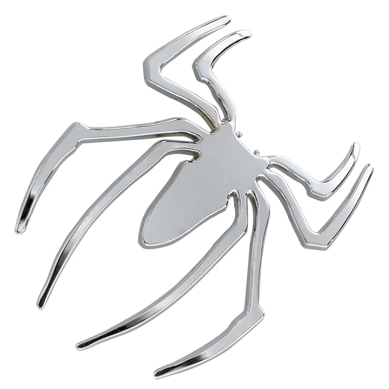 

Emblem spider track 3D chrome car motor car decal sticker badge Silver