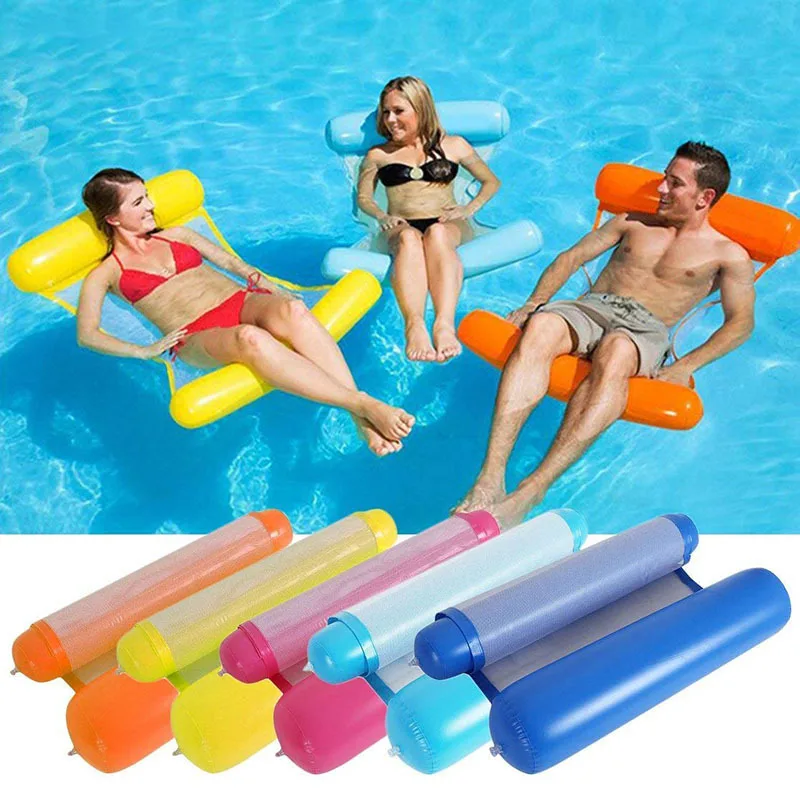 

Summer Inflatable Foldable Floating Row Swimming Pool Water Hammock Air Mattresses Bed Beach Pool Toy Water Lounge Chair