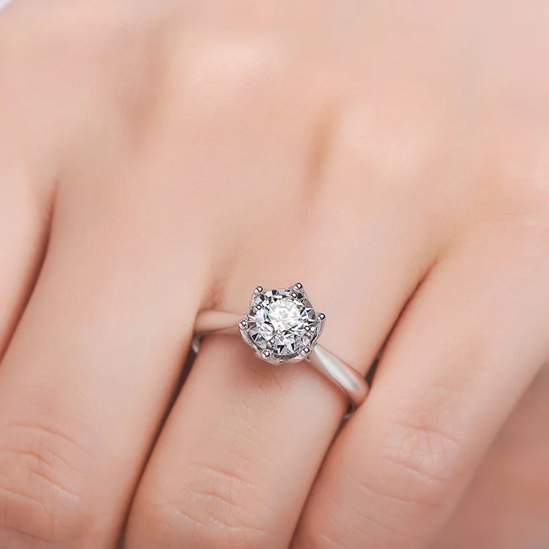 Кольцо из чистого золота ADE с натуральными бриллиантами 18 К модное классическое