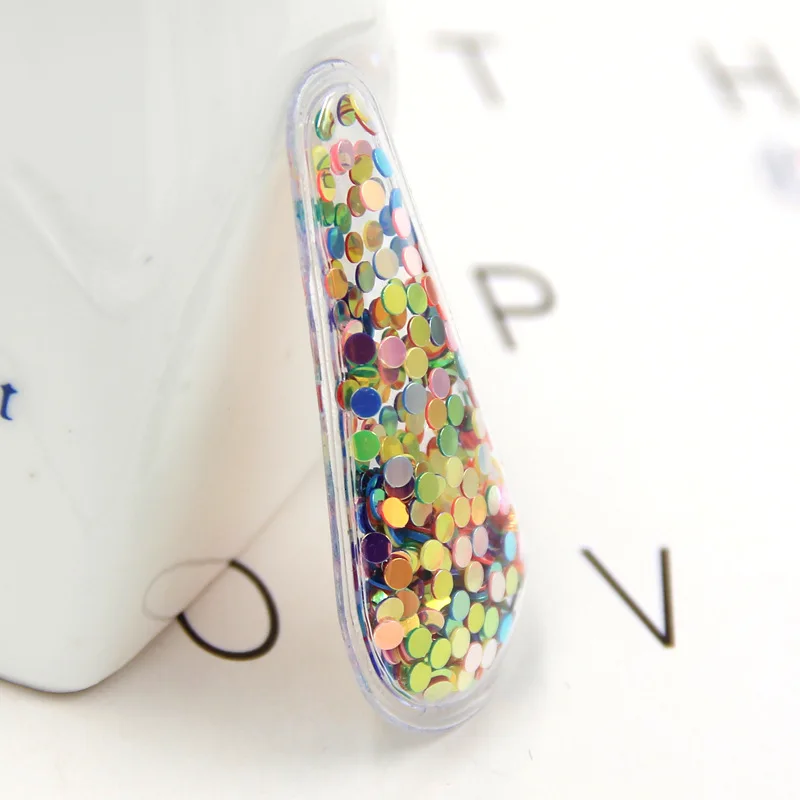 10 шт./лот 5 6*2 8 см разноцветные прозрачные чехлы для зажимов волос блестки