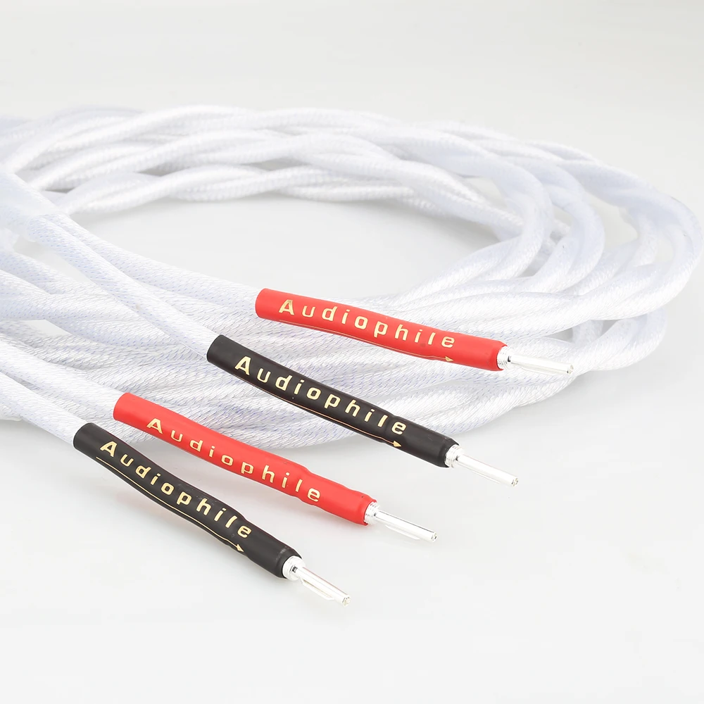 Audiocrast A58 S ilver позолоченный Акустический кабель 5N с одним кристаллом HIFI 4