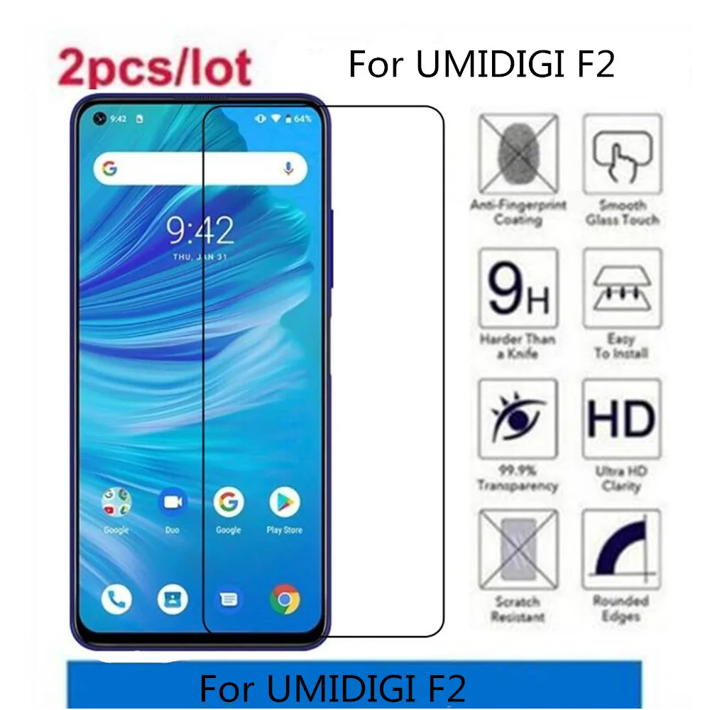 2.5D 9H закаленное стекло для UMIDIGI F2 защита экрана закаленная Защитная пленка Power 3 |