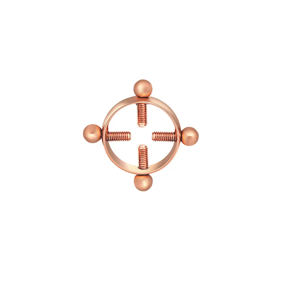 Rose Gold Color L. Mirror 1 шт круглый пирсинг для соска кольца из нержавеющей стали без никеля поддельные пирсинг - Окраска металла: Rose Gold Color