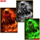 Алмазная 5D Вышивка с изображением животных, Скачущая Лошадь, алмазная живопись, распродажа, вышивка крестиком, полностью круглая вышивка, украшение ручной работы, подарок для салона