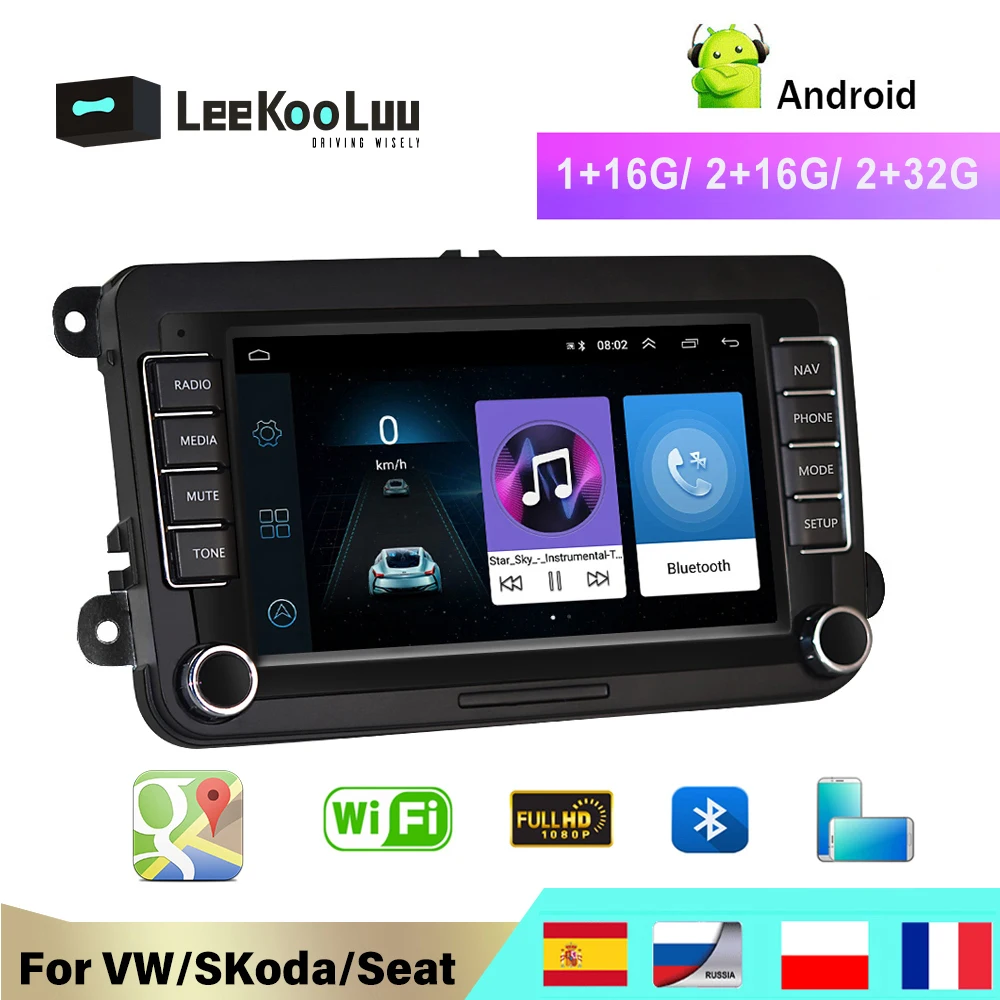 Мультимедийная магнитола LeeKooLuu мультимедийный плеер на Android с GPS для Volkswagen golf passat