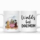 Кружка для кофе с изображением собаки и девочки с напитком лучшая в мире Собака Мама чашка домашний питомец подарок на заказ 1115 унции RR2056