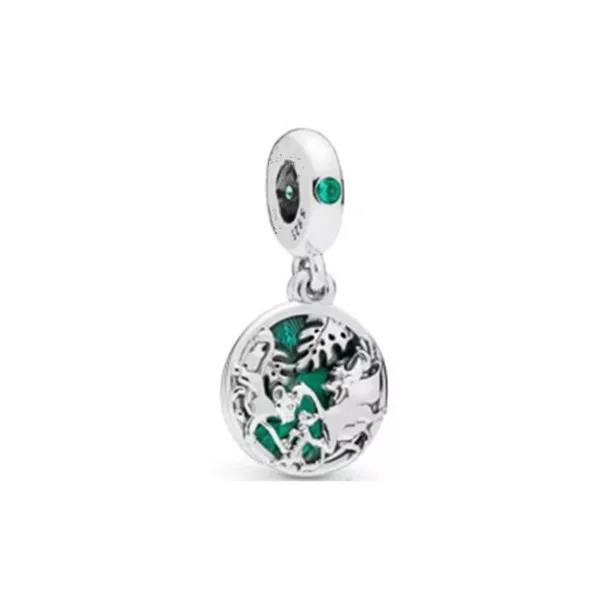 silver pendant charm Новые подлинные 925 пробы серебряные винтажные Подвески в виде льва и короля сердец золотые бусины подходят для браслетов, браслетов и ожерелий DIY кулон ювелирные изделия - Цвет камня: silver pendant charm