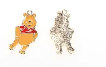 10 шт. милый мультфильм свиней желтый медведь ожерелье цепочка для ключей Эмаль