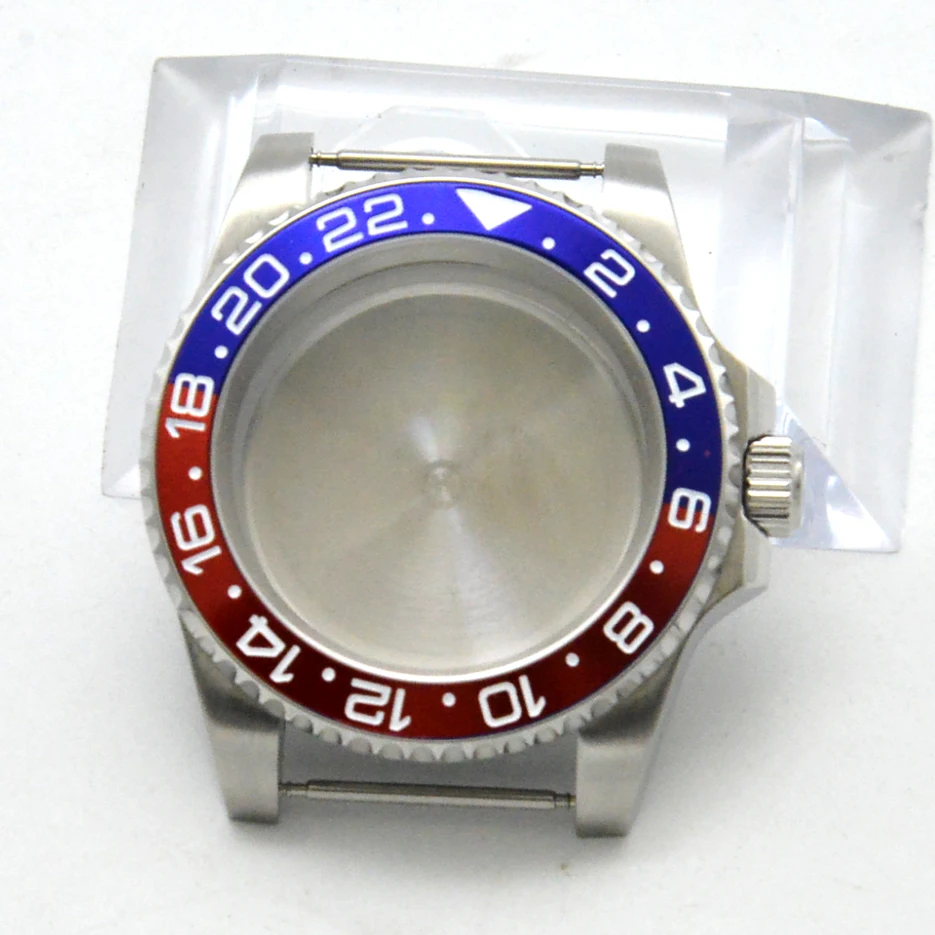 40MM Automatic Men's Yacht Watch GMT Stainless Steel Case Suitable for NH35/36 Movement Sapphire Glass Watch Accessories