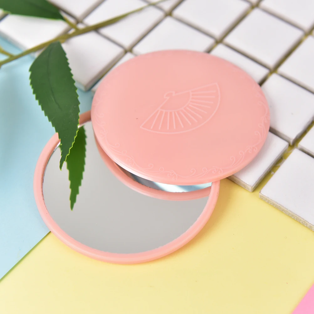 

TY293 1pcs Cute Portable One Sided Mini Pocket Makeup Mirror Cosmetic Compact Metal Mirrors Color Random Dia 7cm Color Randomly