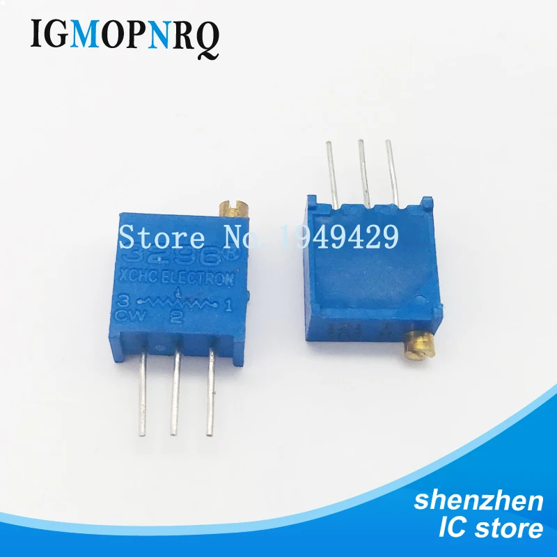 

10 шт./лот 3296W-1-104LF 3296 Вт 104 100 к ом верхняя Регулировка многооборотный Триммер Потенциометр Высокая точность переменный резистор