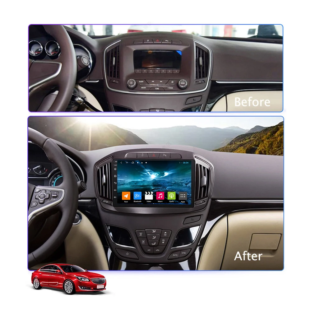 Для Buick Regal для Opel Insignia 2014 2016 2 Din автомобильное радио Android 10 RDS DSP 9 дюймов GPS
