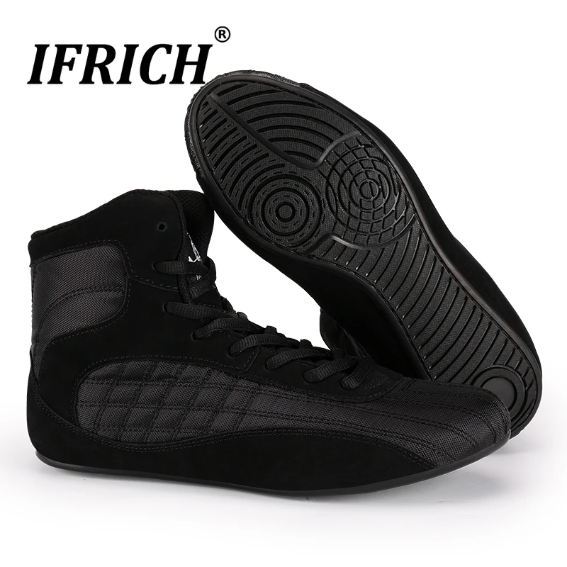 Jual Sepatu Gulat Pergelangan Kaki Pria Sneakers Tinju Ringan Untuk Pria Sneakers Latihan Olahraga Profesional Sepatu Olahraga Sanda Tempur