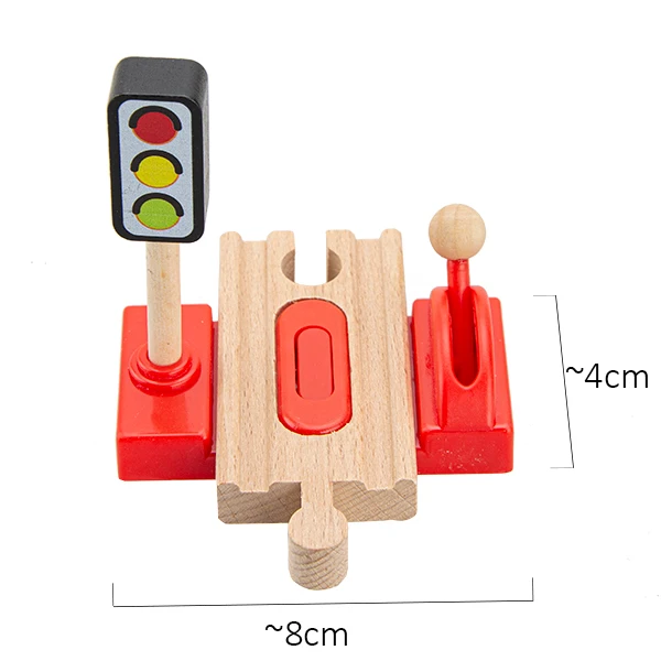 traffic light TBKJOYS деревянные железнодорожные дорожки, аксессуары для железной дороги, все виды деревянных дорожек, различные компоненты, развивающие игрушки - Цвет: traffic light