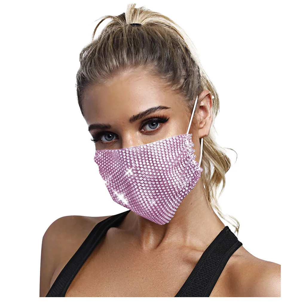 Маска для лица модная многоцветная Алмазная многоразовая маска носа и рта