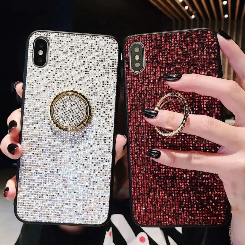 Простые Стразы чехол для мобильного телефона iPhone X XS XR XSMax 8 7 6 6S PluS глянцевая