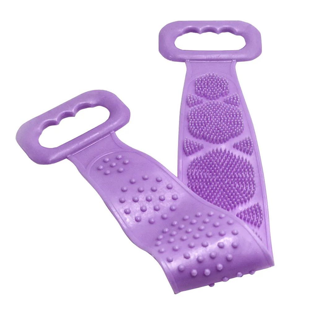 Креативная многоцветная силиконовая щетка для тела спины ванны душа мытья пояс