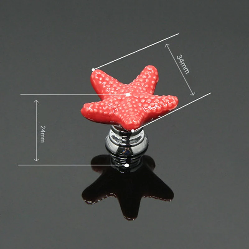 Дверная ручка в стиле морской звезды выдвижная для мебели детского шкафа