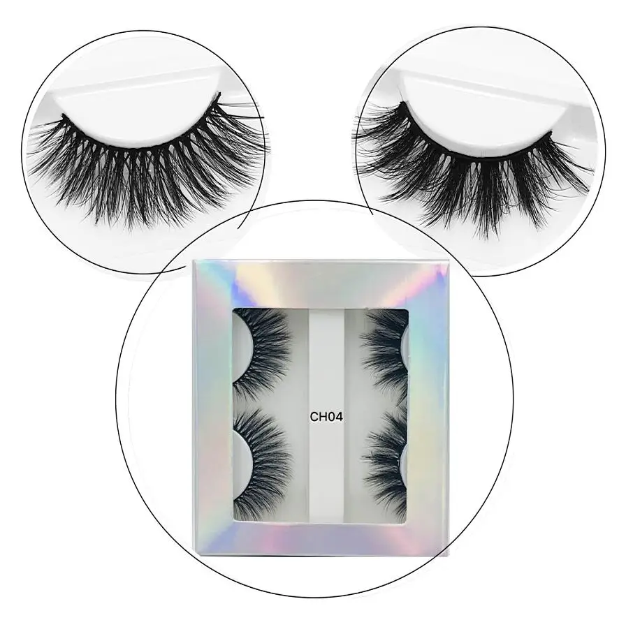 2pair CH04 18 пар Мультипак 3D Мягкие норковые Накладные ресницы ручной работы пушистые длинные ресницы натуральные инструменты для макияжа глаз Искусственные ресницы - Цвет: 2pair CH04