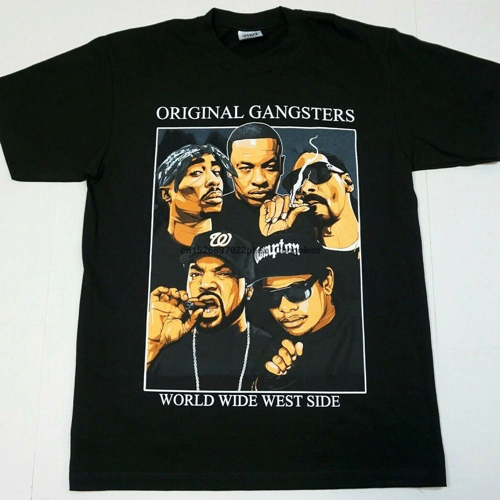 Футболка мужская с гангстерами оригинальная уличная одежда в стиле West Side хип-хоп