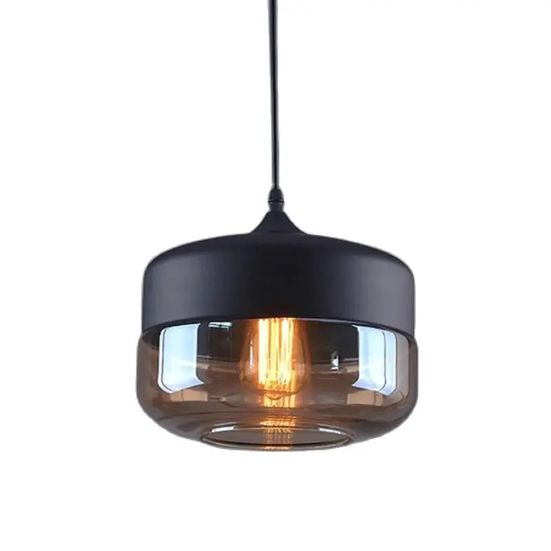 Nordic Modern minimalist retro loft hanging glass Pendant Lamp Fixtures E27 LED Pendant light for Restaurant Bar Kitchen bedroom