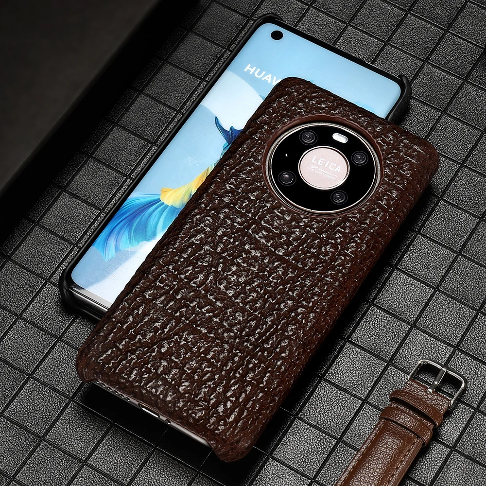 100% Original Shark Leather Case For Huawei P40 Pro P40 Lite P30 P20 Mate 40 20 Nova 5T Cover for Honor 20 Pro 10 Lite 10i 9X 8A