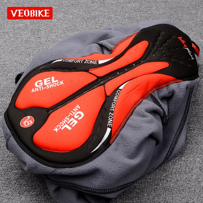 Зимние Термальность флисовые мужские велосипедные штаны длинные 5D мягкий