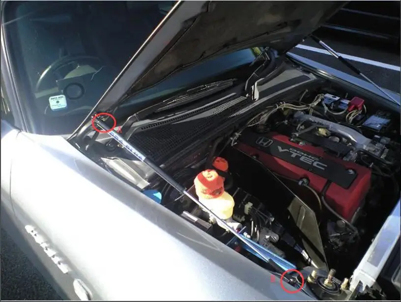 Для HONDA S2000 2003-2009(AP2) передний капот модифицирует газовые Распорки амортизатор подъемник поддерживает автомобиль-Стайлинг амортизатор