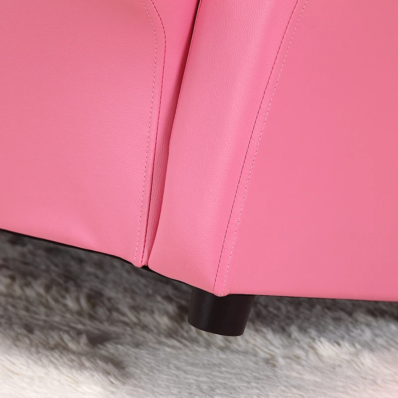

High Quality Children Sofa Chaise Longue Chair Kindergarten Environmentally Cloth+ Sponge Recliner Pink White Kid Gift