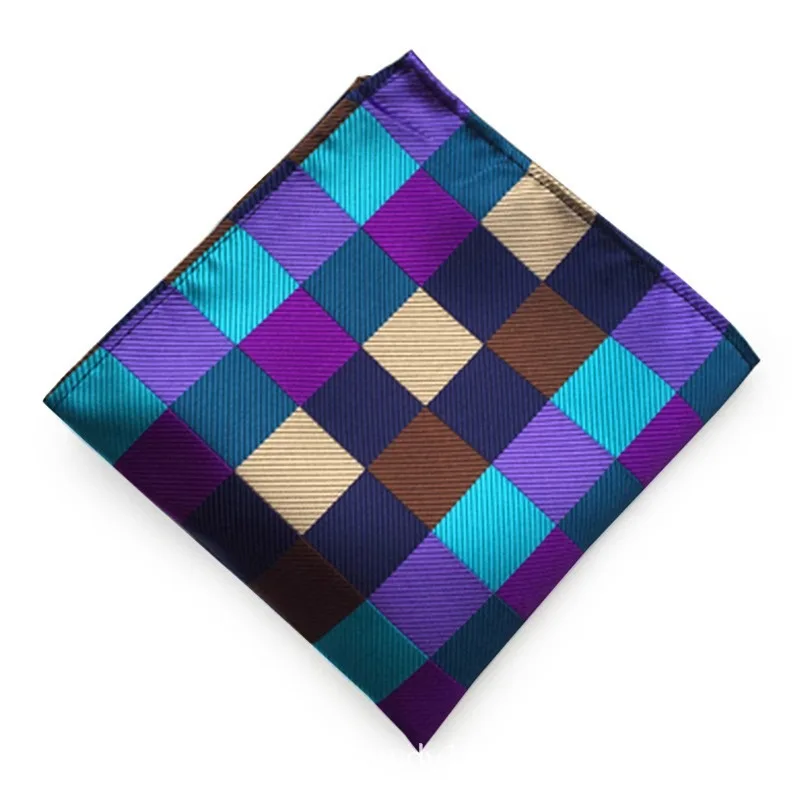 

25cm Hankerchief Scarves Business Suit Hankies Red Blue Casual Mens Pocket Square Colorful Handkerchiefs for Wedding