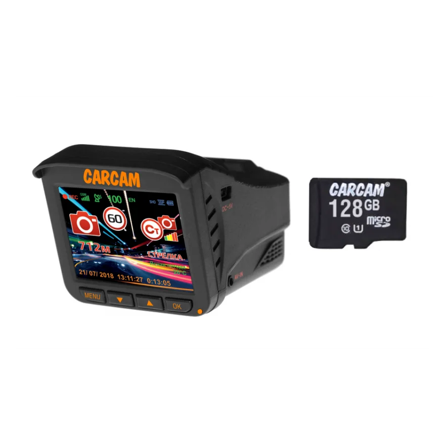 Автомобильный видеорегистратор с радар детектором 3 в 1 CARCAM COMBO 5 Lite